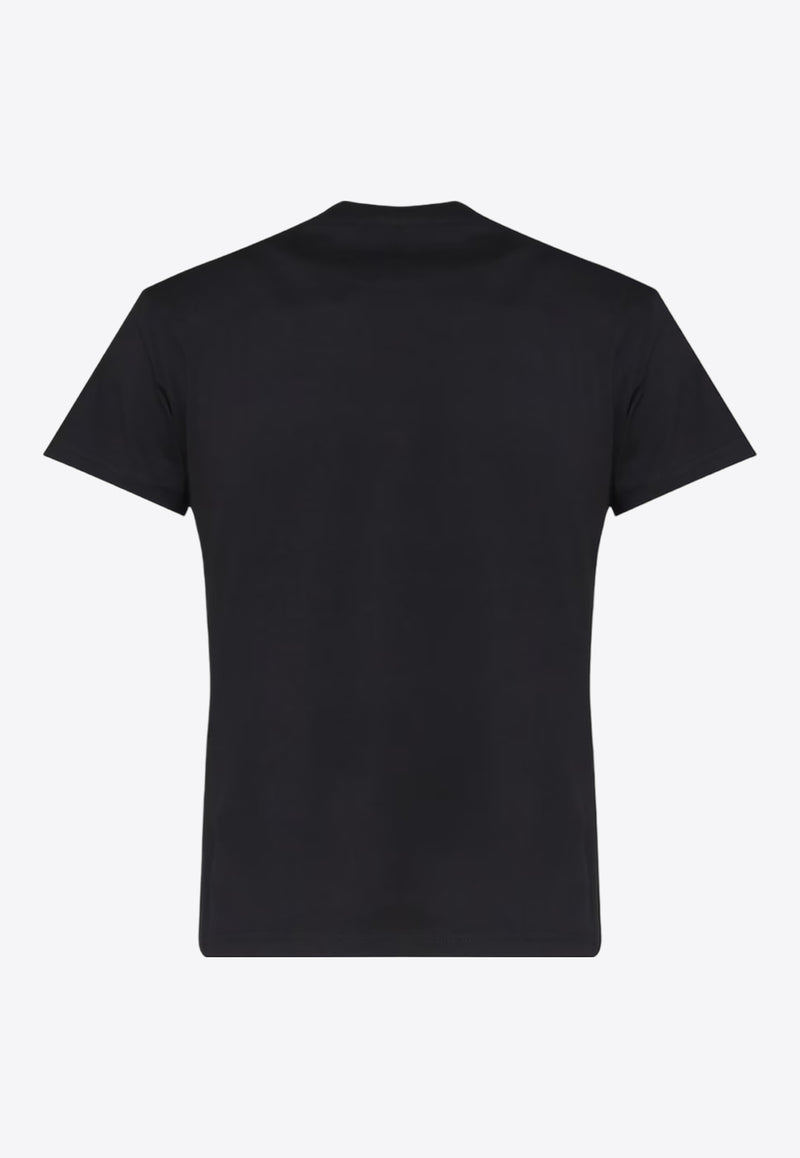 Moncler Crystal Embellished Logo T-shirt Black J20938C0002189AIJ_999