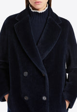 S Max Mara Roseto Alpaca and Wool Coat Midnight Blue 2429016193600ROSETO_005