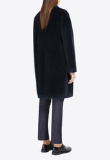 S Max Mara Roseto Alpaca and Wool Coat Midnight Blue 2429016193600ROSETO_005