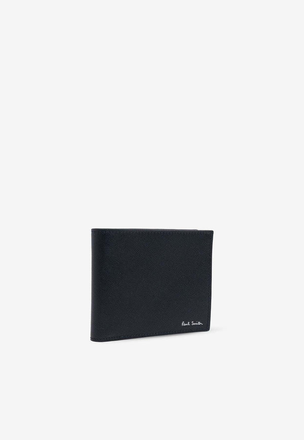 Paul Smith Stripe Balloon Mount Fuji Leather Bi-Fold Wallet Black M1A4832NMFUJI_79