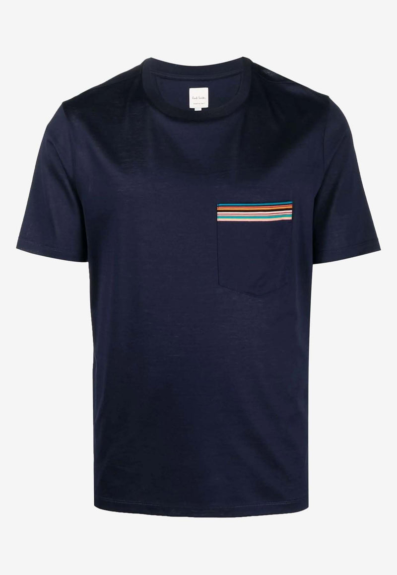 Paul Smith Pocket Striped Crewneck T-shirt Navy M1R306UH00088_49