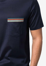 Paul Smith Pocket Striped Crewneck T-shirt Navy M1R306UH00088_49