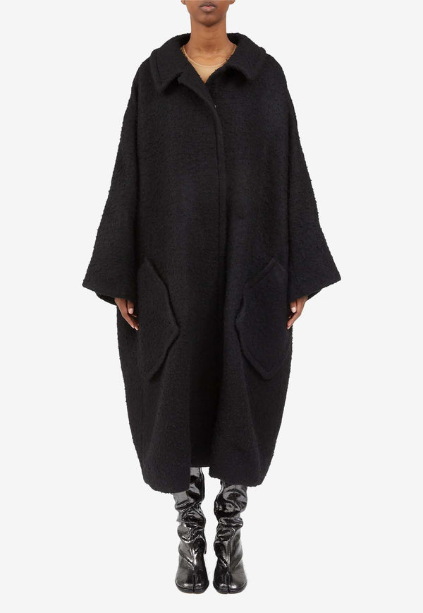 Maison Margiela Bouclé Oversized Coat  Black S51AA0353S53497_900