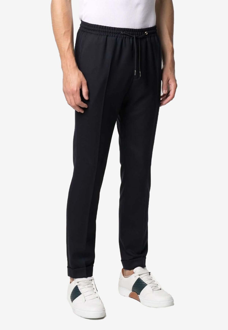 Paul Smith Tapered-Leg Drawstring Pants Navy M1R921TG00001_49