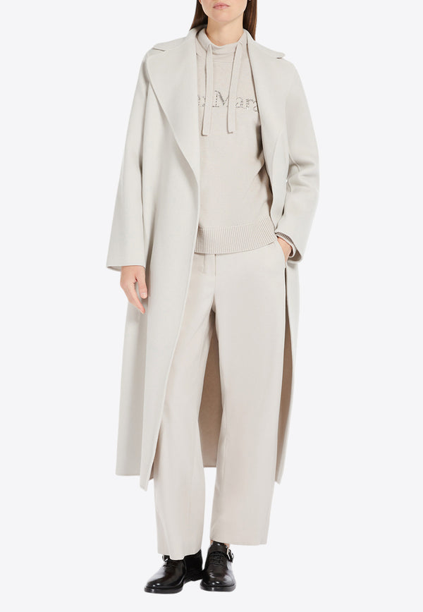 S Max Mara Poldo Belted Wool Coat Pearl 2429016043600POLDO_011