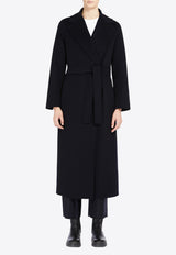 S Max Mara Poldo Belted Wool Coat Midnight Blue 2429016043600POLDO_081