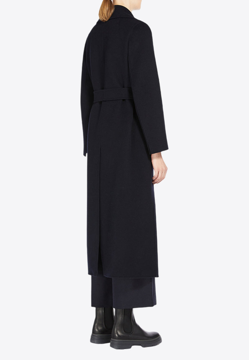 S Max Mara Poldo Belted Wool Coat Midnight Blue 2429016043600POLDO_081