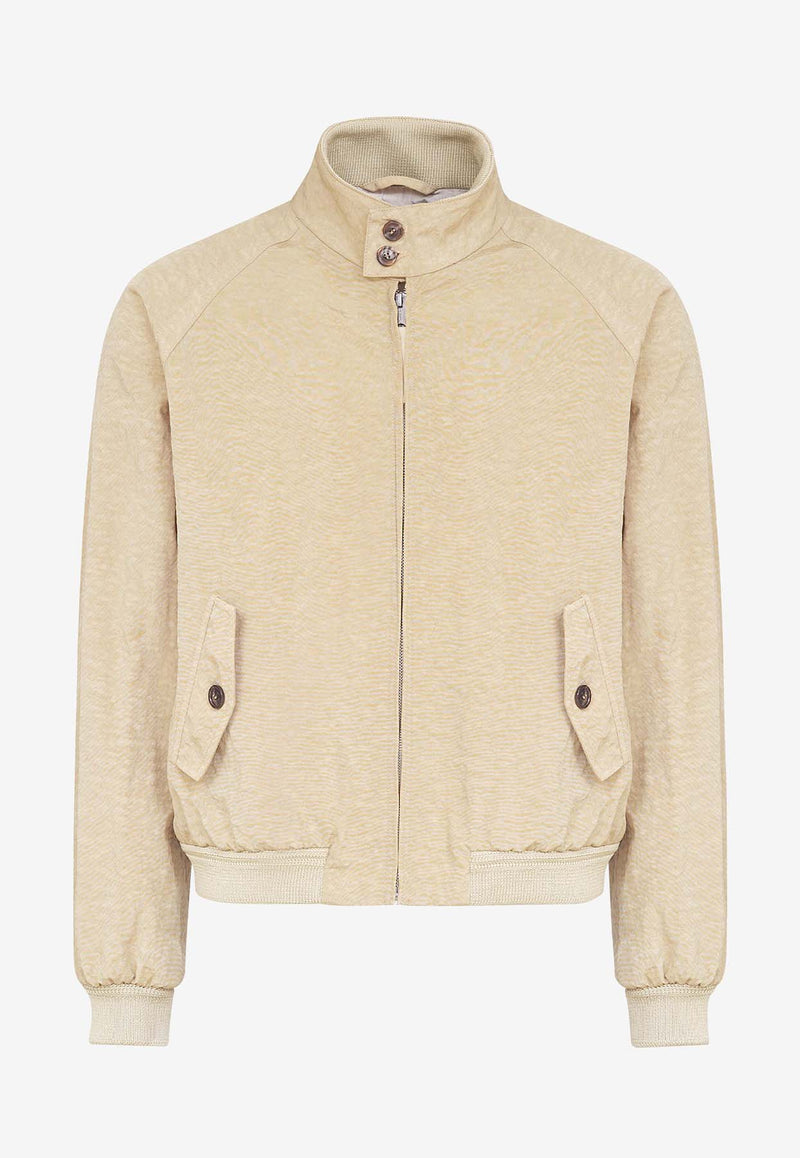 Maison Margiela Zip-Up Paneled Bomber Jacket Beige S50AM0626S53735_731