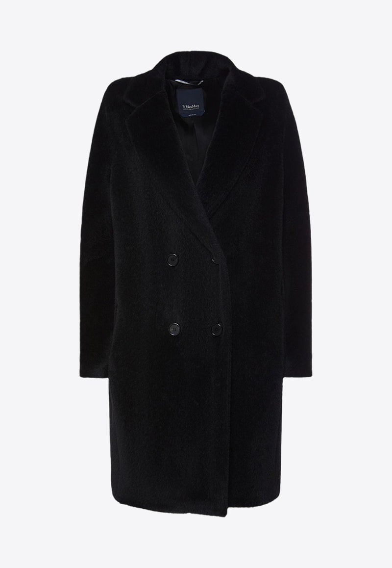 S Max Mara Roseto Alpaca and Wool Coat Black 2429016193600ROSETO_004