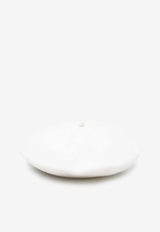 Maison Margiela Four-Stitch Wool Beret  White SI0TC0001S60384_104