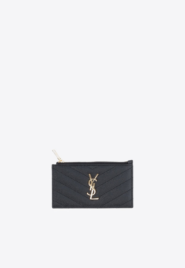 Saint Laurent Cassandre Quilted Leather Cardholder Black 607915BOW01_1000