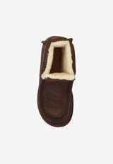 JW Anderson Shearling-Lined Suede Boots Brown ANW43065A20103_567