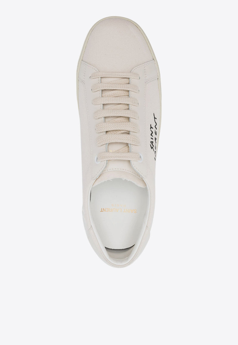 Saint Laurent Court Classic Canvas Sneakers Optical White 610648GUP10_9113