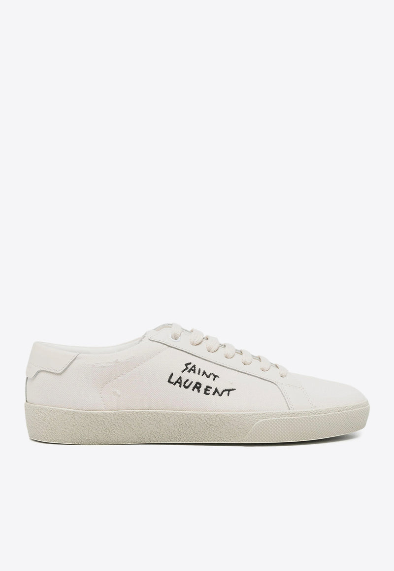 Saint Laurent Court Classic Canvas Sneakers Optical White 610648GUP10_9113