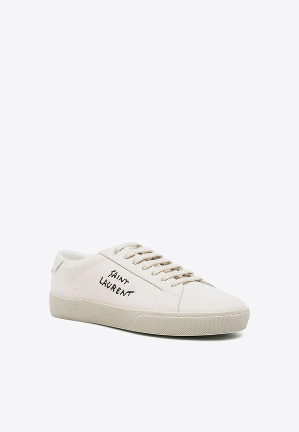 Saint Laurent Court Classic Canvas Sneakers Optical White 610648GUP10_9113