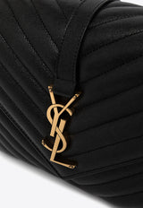 Saint Laurent Medium College Leather Crossbody Bag Black 600279BRM07_1000