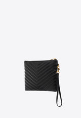 Saint Laurent Cassandre Quilted Leather Clutch Black 379039CWU01_1000