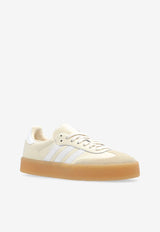 Adidas Originals Sambae Leather Low-Top Sneakers Cream ID0434 0-WONWHI FTWWHT SILVMT