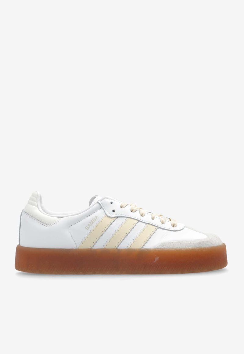 Adidas Originals Sambae Leather Low-Top Sneakers White IE9107 0-FTWWHT WONWHI OWHITE