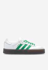 Adidas Originals Sambae Leather Low-Top Sneakers White IE9105 0-FTWWHT GREEN OWHITE