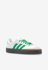 Adidas Originals Sambae Leather Low-Top Sneakers White IE9105 0-FTWWHT GREEN OWHITE