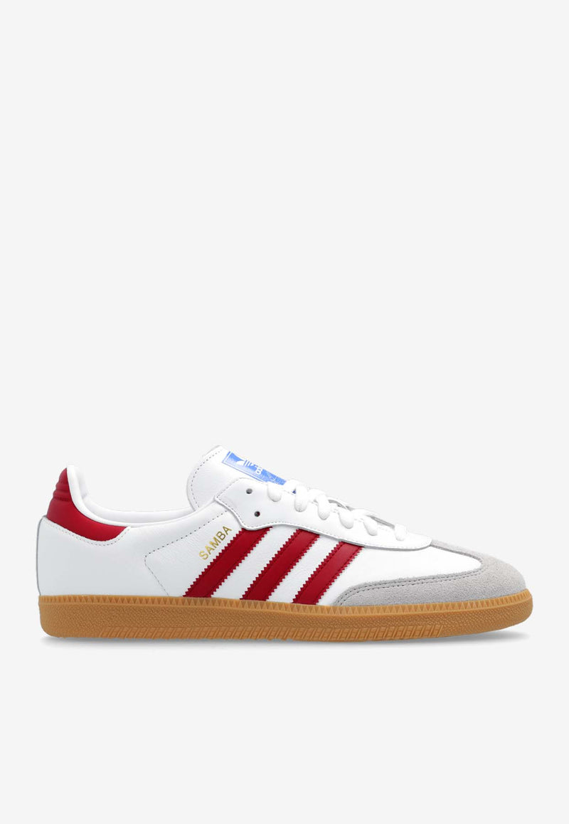 Adidas Originals Samba OG Leather Low-Top Sneakers White IF3813 M-FTWWHT CBURGU GUM3