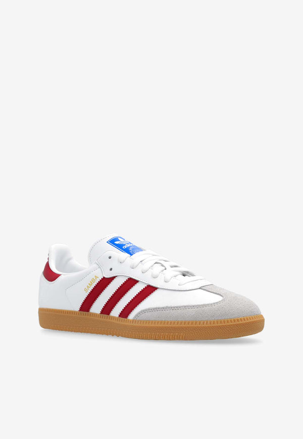 Adidas Originals Samba OG Leather Low-Top Sneakers White IF3813 M-FTWWHT CBURGU GUM3