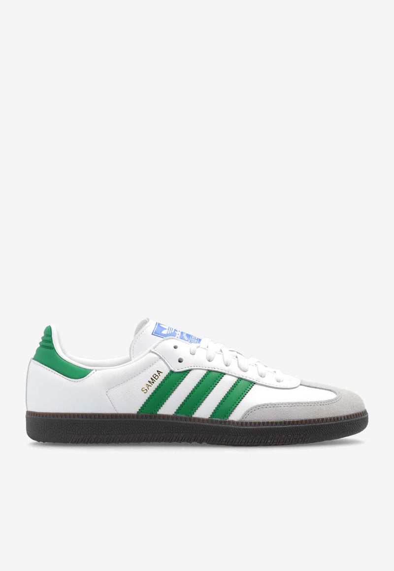 Adidas Originals Samba OG Leather Low-Top Sneakers White IG1024 M-FTWWHT GREEN SUPCOL