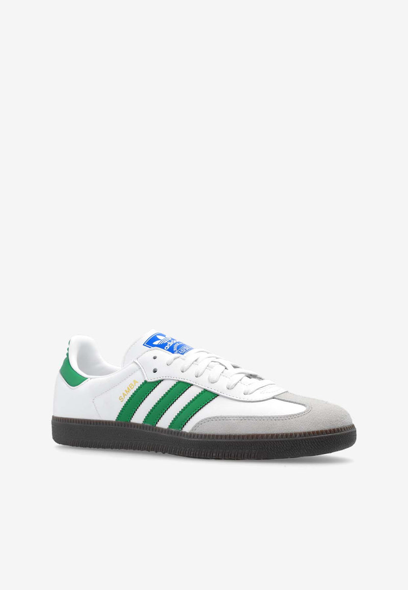 Adidas Originals Samba OG Leather Low-Top Sneakers White IG1024 F-FTWWHT GREEN SUPCOL