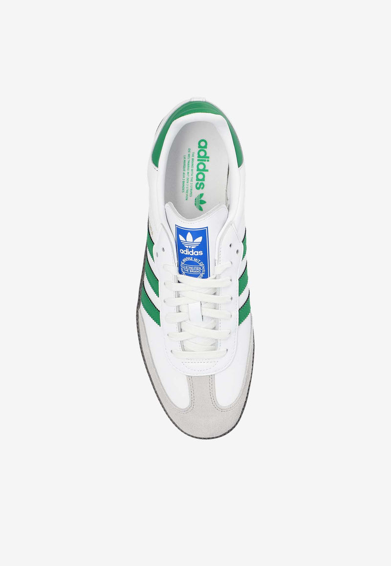 Adidas Originals Samba OG Leather Low-Top Sneakers White IG1024 F-FTWWHT GREEN SUPCOL