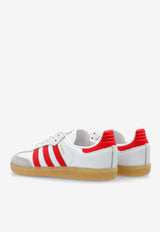 Adidas Kids Boys Samba OG Leather Sneakers White JI4465 0-FTWWHT COLLEGRED GUM3