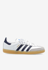 Adidas Kids Boys Samba OG Leather Sneakers White JI4466 0-FTWWHT COLLENAVY GUM