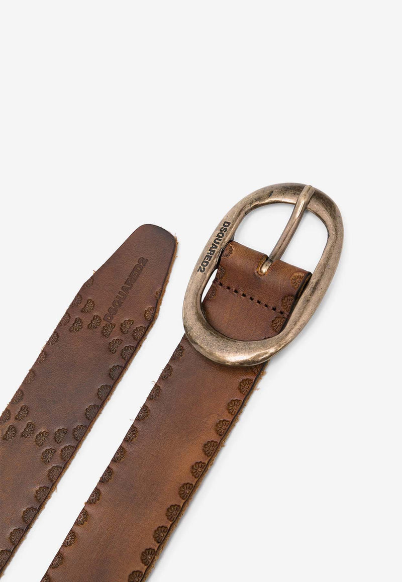 Dsquared2 Vintage Buckle Belt Brown BEM061936007875_M1184