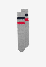 Golden Goose DB Striped Ribbed Socks Gray GUP00883P000488_82757