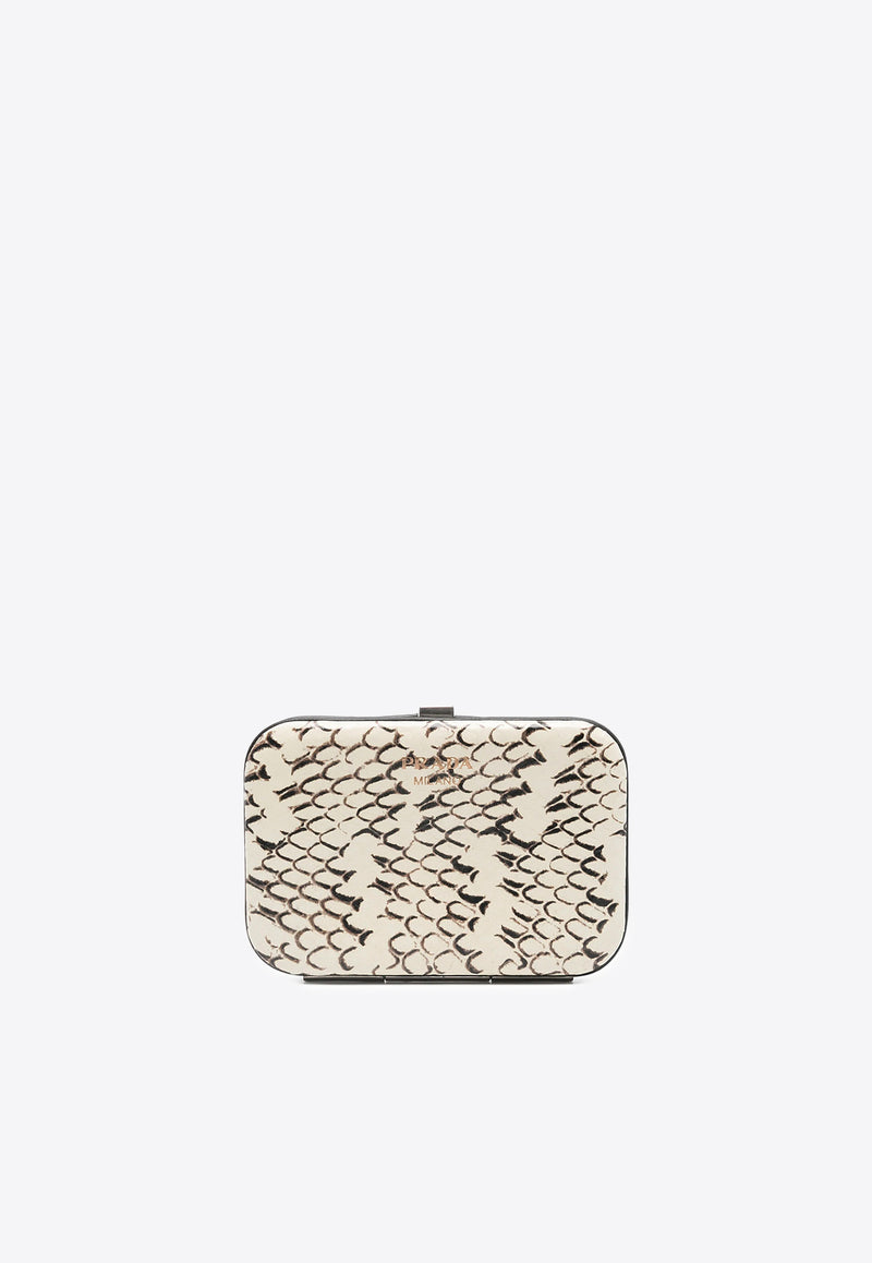 Prada Snakeskin Rigid Cardholder Beige 1MC1122C38_F0187