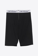 Off-White Logo Waistband Zipped Cycling Shorts Black OWVH029F24JER001_1010