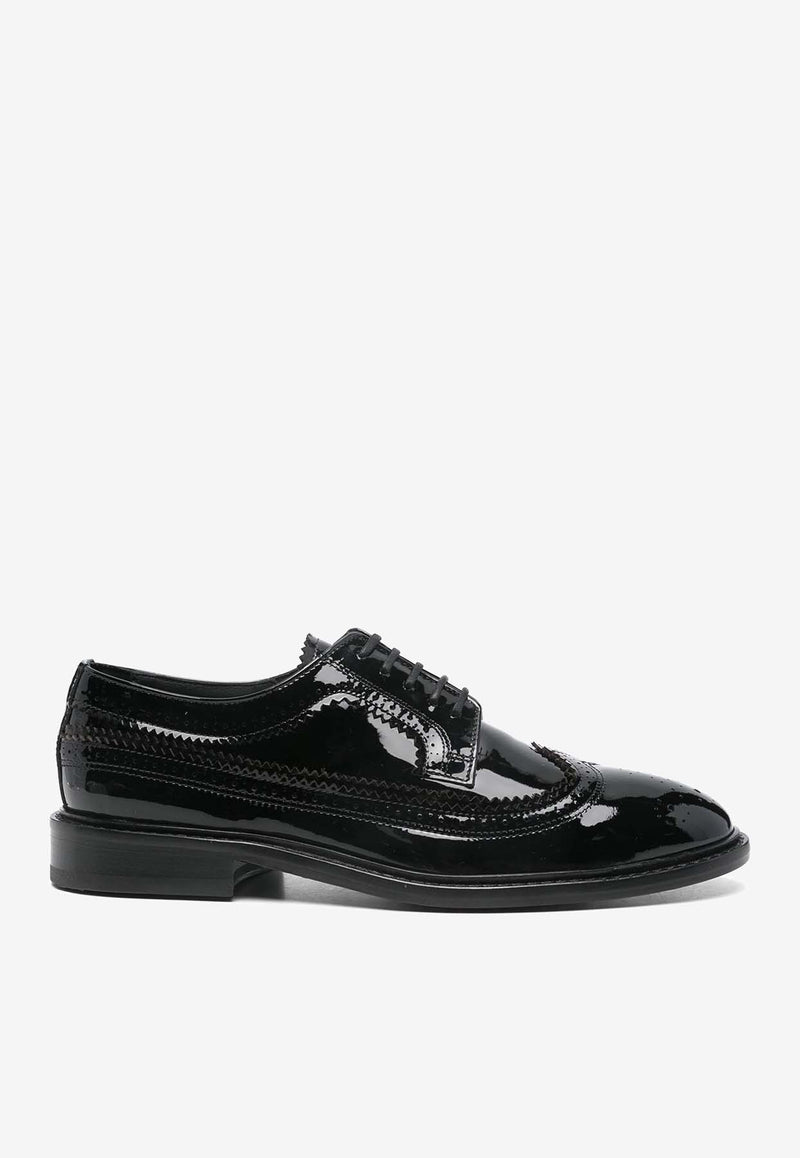 Paul Smith Fuentes Brogue Shoes in Patent Leather Black W1SFUE01NPAT_79