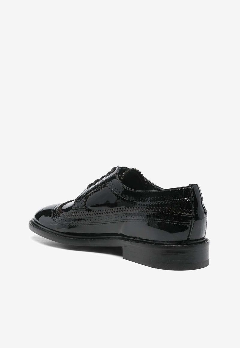 Paul Smith Fuentes Brogue Shoes in Patent Leather Black W1SFUE01NPAT_79