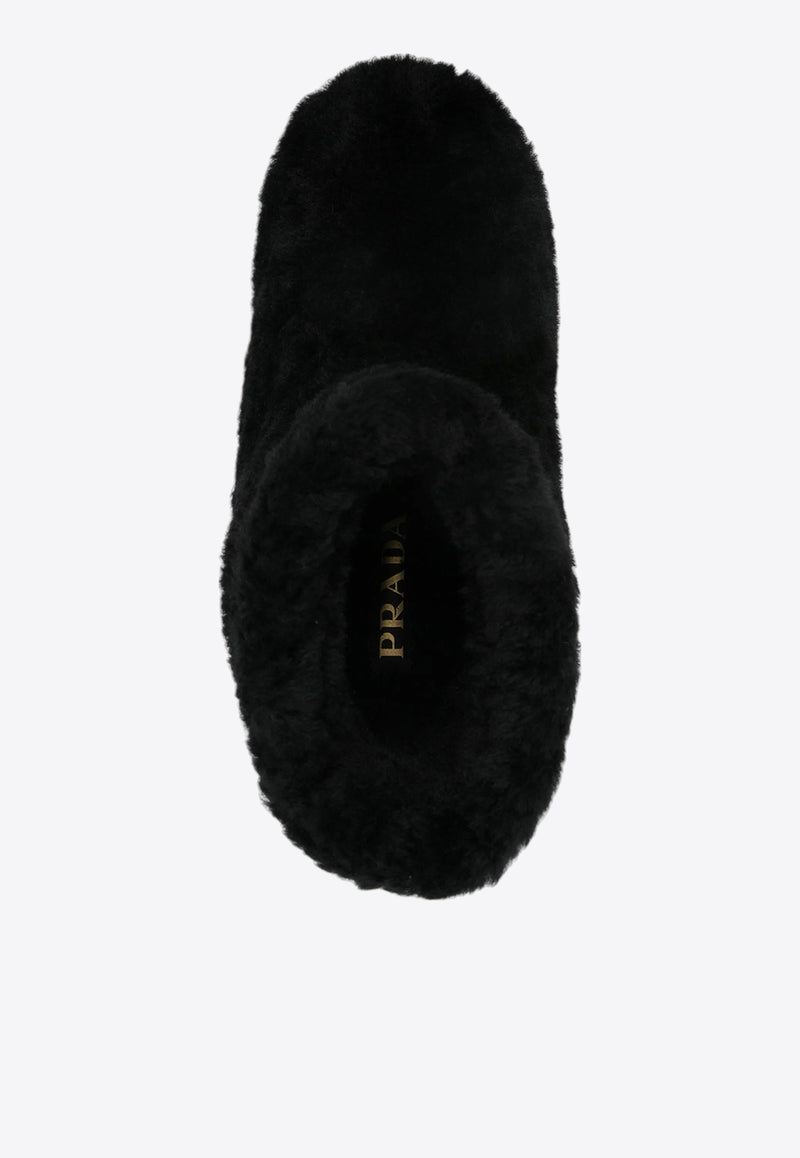 Prada Faux-Shearling Snow Boots Black 1T711NFZG20MPD_F0002