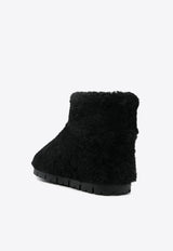 Prada Faux-Shearling Snow Boots Black 1T711NFZG20MPD_F0002