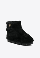 Prada Faux-Shearling Snow Boots Black 1T711NFZG20MPD_F0002