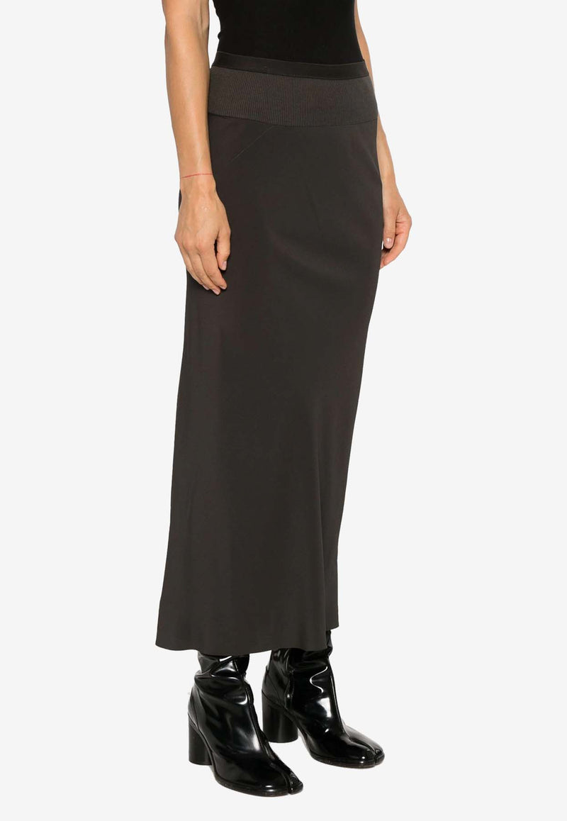 Rick Owens Calf Bias Midi Skirt  Gray RP02D3334CC_78