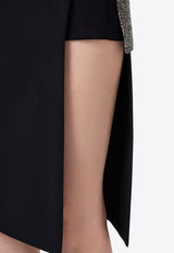 Elisabetta Franchi Asymmetric Skirt with Slit Black GO05747E2_110