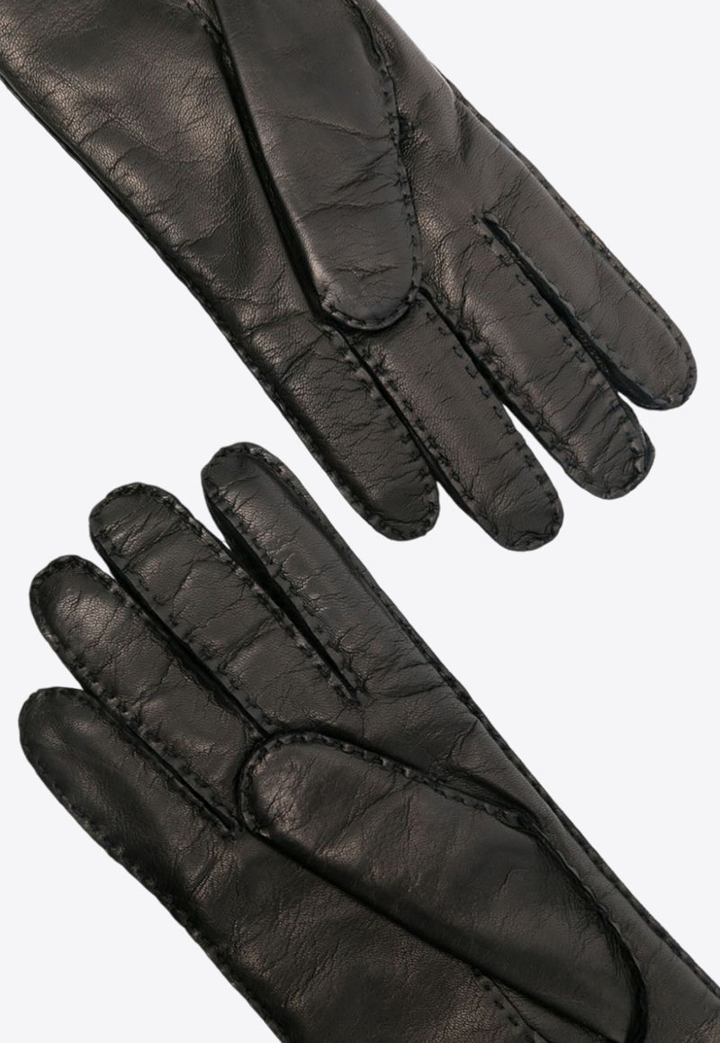 Miu Miu Essential Leather Gloves Black 5GG225038_F0002