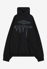 Balenciaga 3B Liquified Hooded Sweatshirt Black 803265TRVS9/Q_BALEN-1013