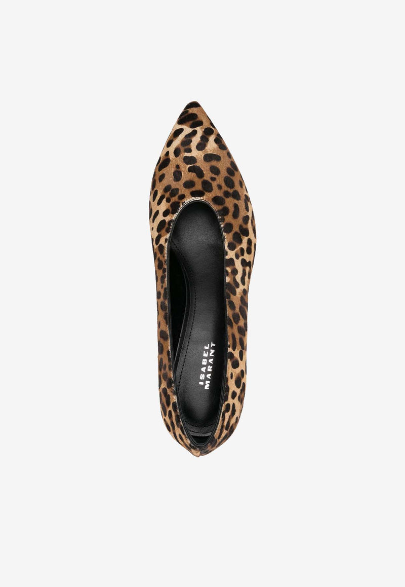 Isabel Marant Elisa 45 Leopard Print Leather Pumps Brown ES0035FAB3A31S_99LE