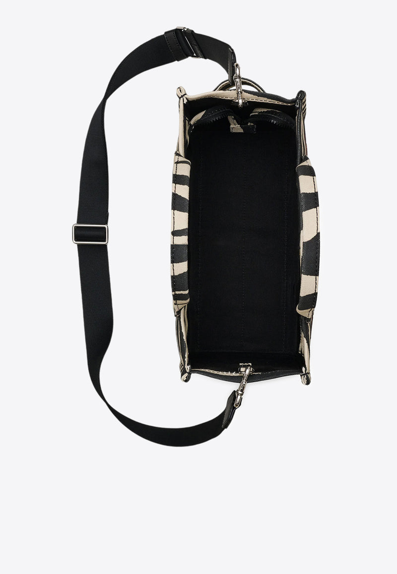 Marc Jacobs The Medium Zebra Canvas Tote Bag Monochrome 2F4HTT021H05_005