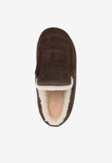 JW Anderson Suede Padded Slippers Brown ANW43230A20103_567