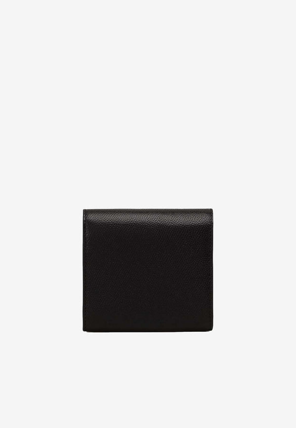 AMI PARIS Paris Paris Compact Leather Wallet Black USL203AL0036_0015