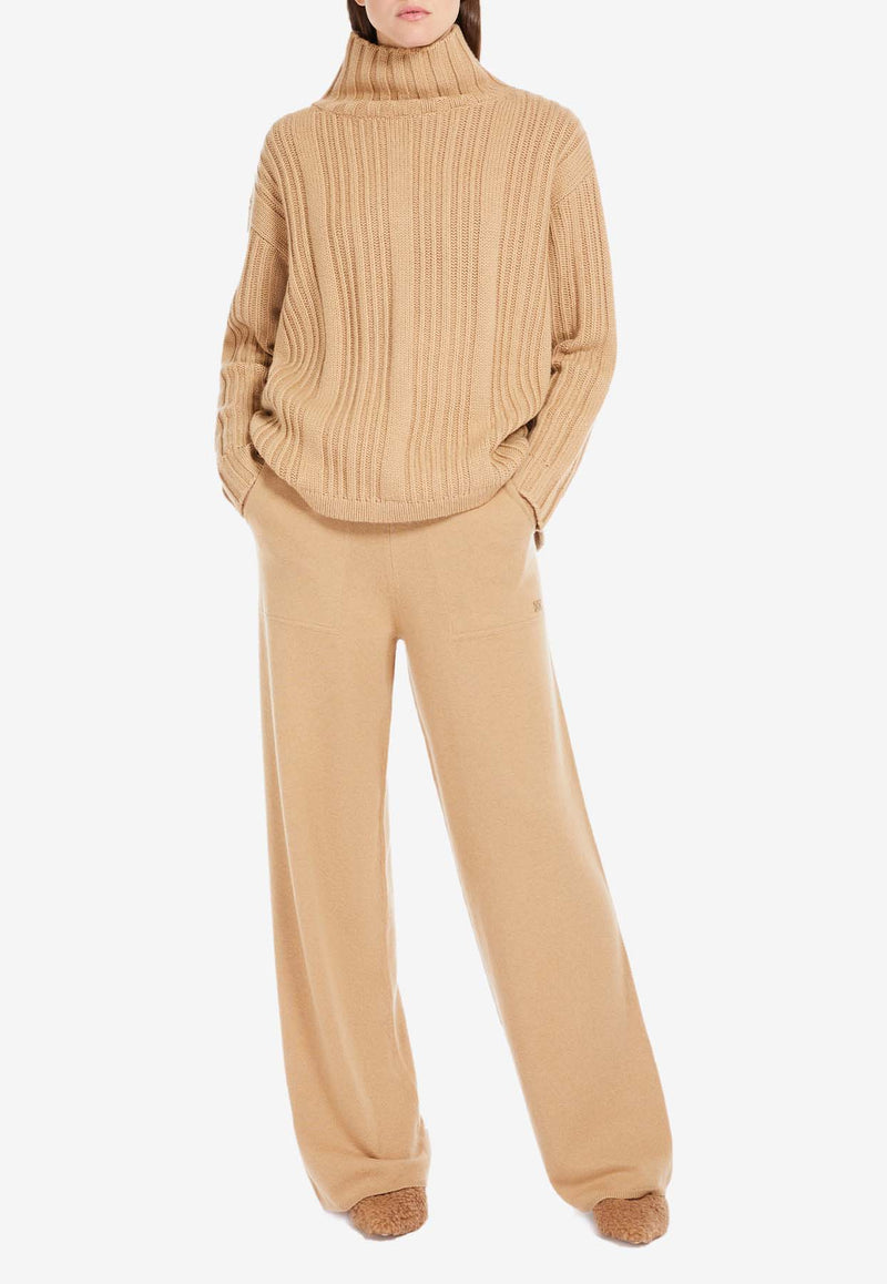 Max Mara Vitalba Wool-Blend Turtleneck Sweater Camel 2421366012650VITALBA_003